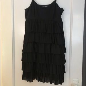 Club Monaco Black Tiered Ruffled Dress Size 6